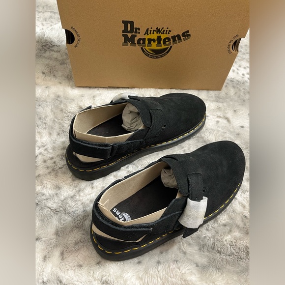 Dr. Martens JORGE II Black SUEDE SLINGBACK MULES MSRP$170 Wellmade & Versatile - Picture 11 of 16